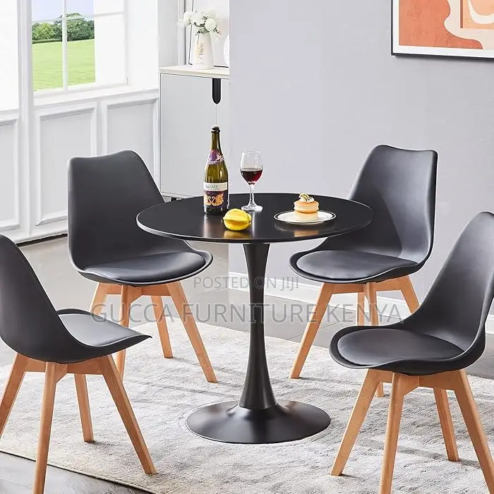 Dining Tables: Modern Round Dining Table With Pedestal Base