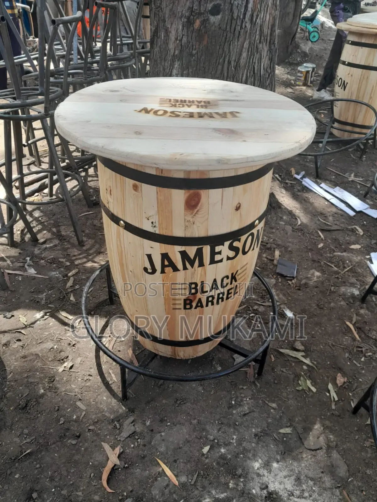 Wine Barrels Wooden Tables