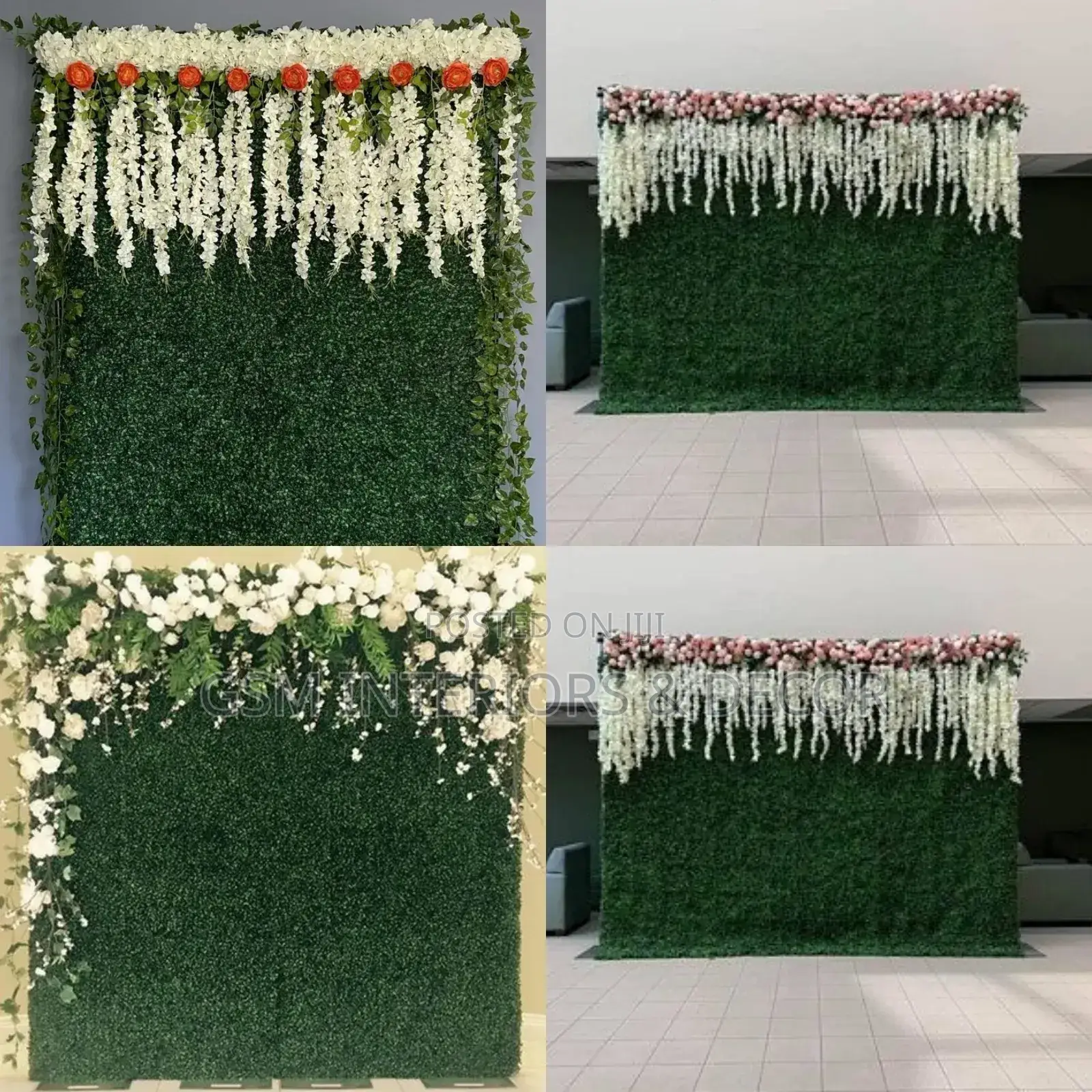 Artificial Green Wall Hedges Floral.