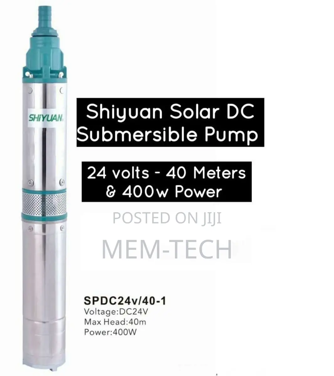 Shiyuan Solar Dc Submersible Pump 24v-40m 400V