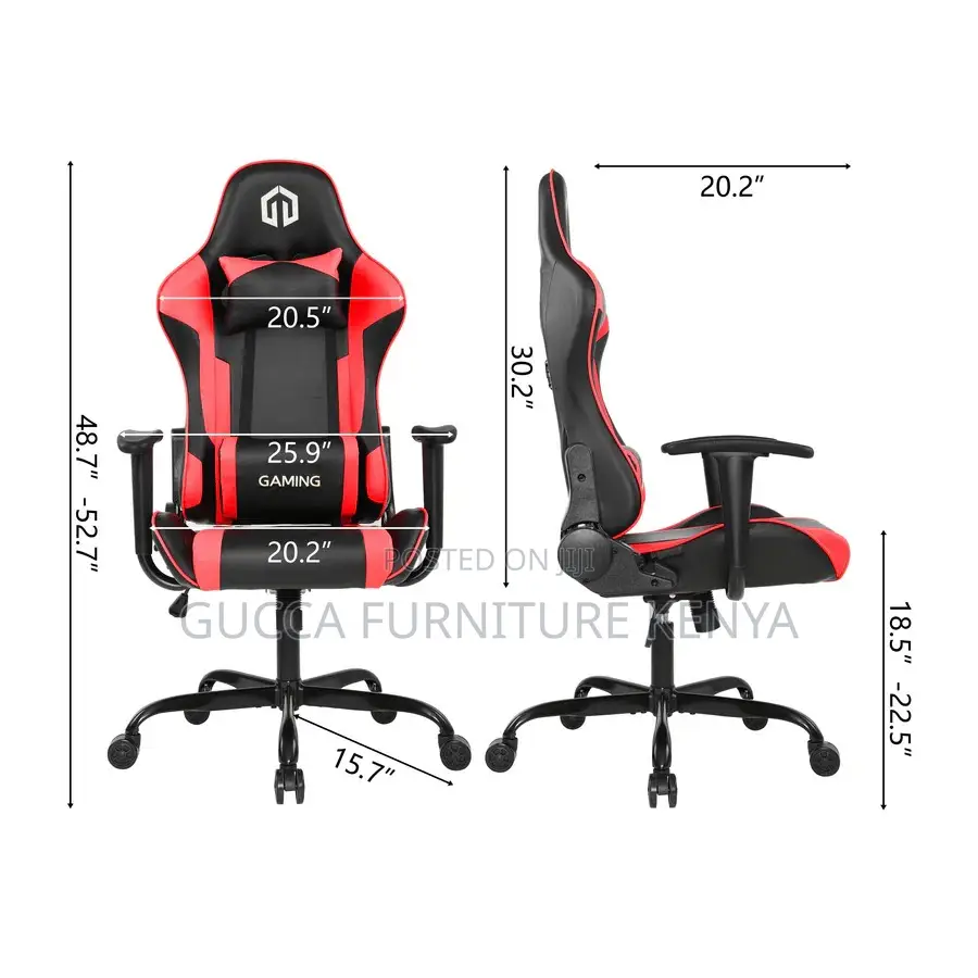 Office Chairs: Ergonomic Leather Racing Style Gamer Chair