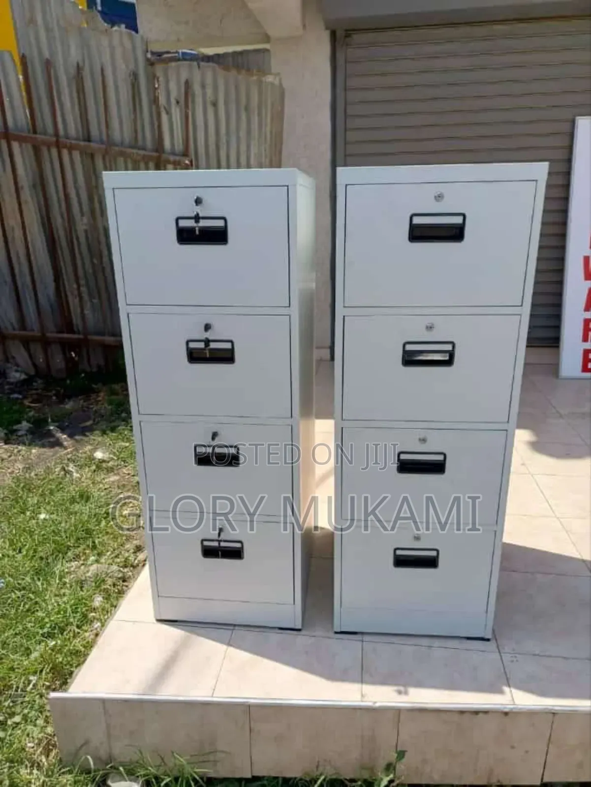 Metallic 4 Drawer Storage Cabinets