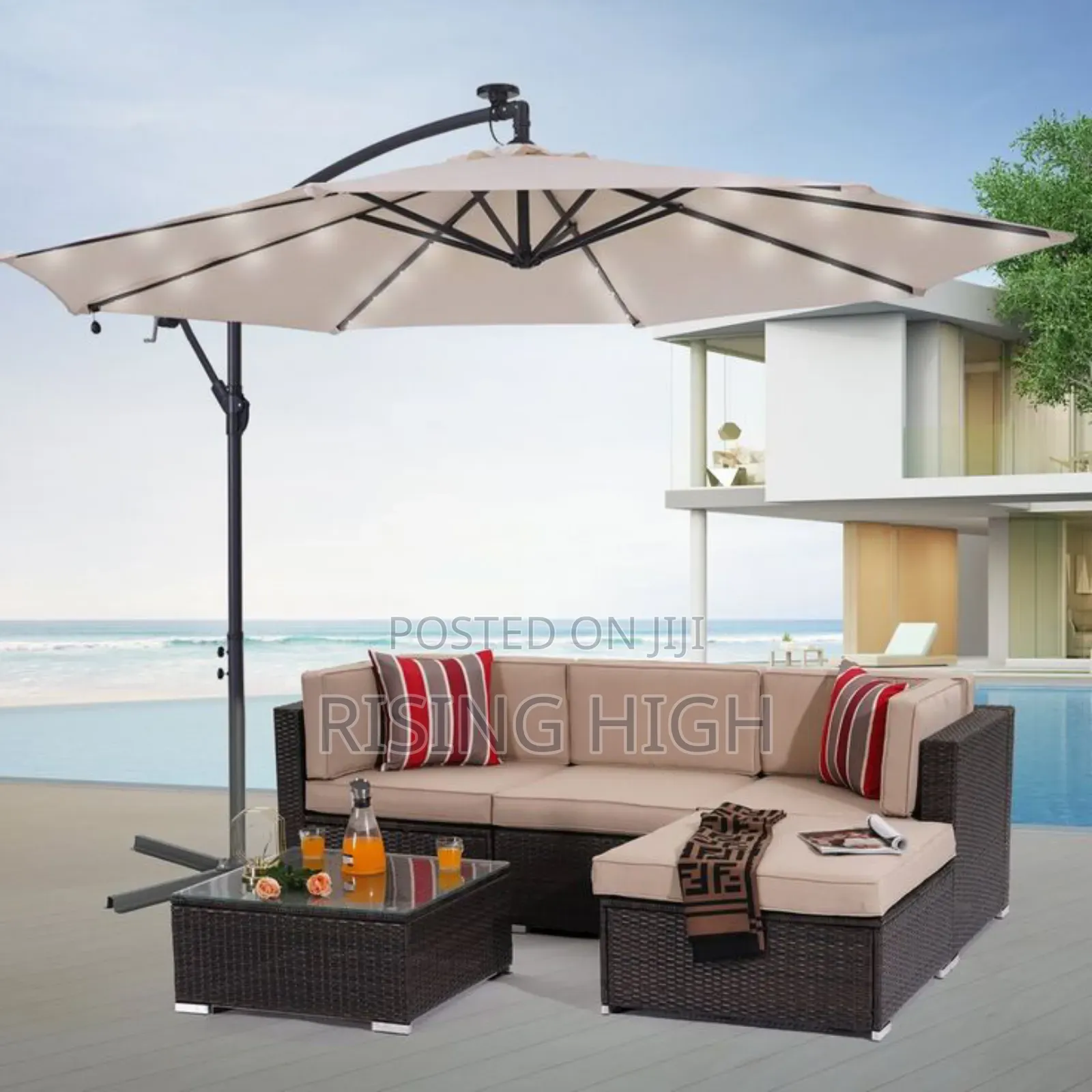 Modern Solar Powered Parasol Umbrella