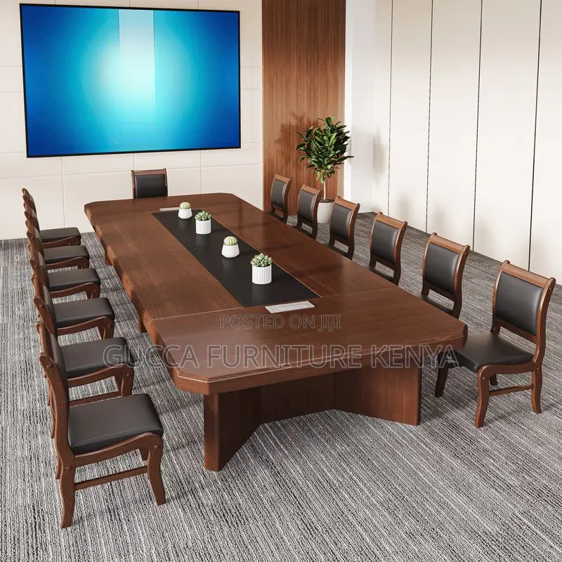 Boardroom Tables:2400mm Mahogany Rectangle Boardroom Table
