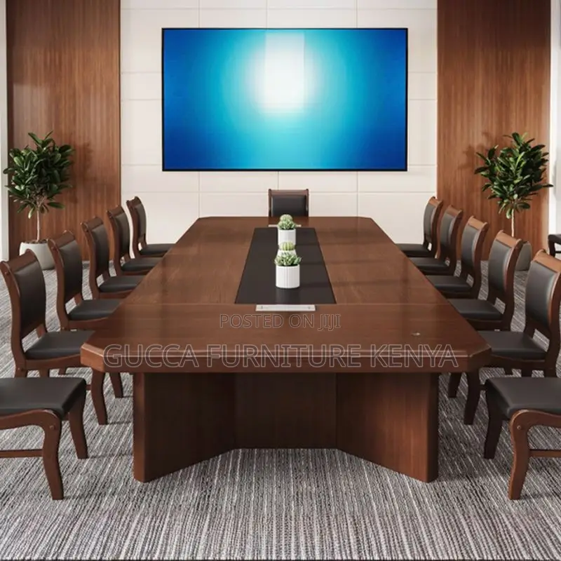 Boardroom Tables:2400mm Mahogany Rectangle Boardroom Table