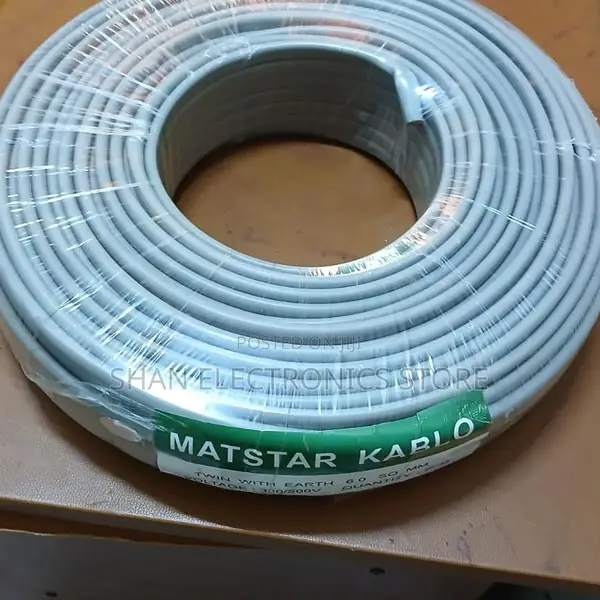 Twin Cable + Earth Flat Power Electrical Cable 6.0mm Matstar