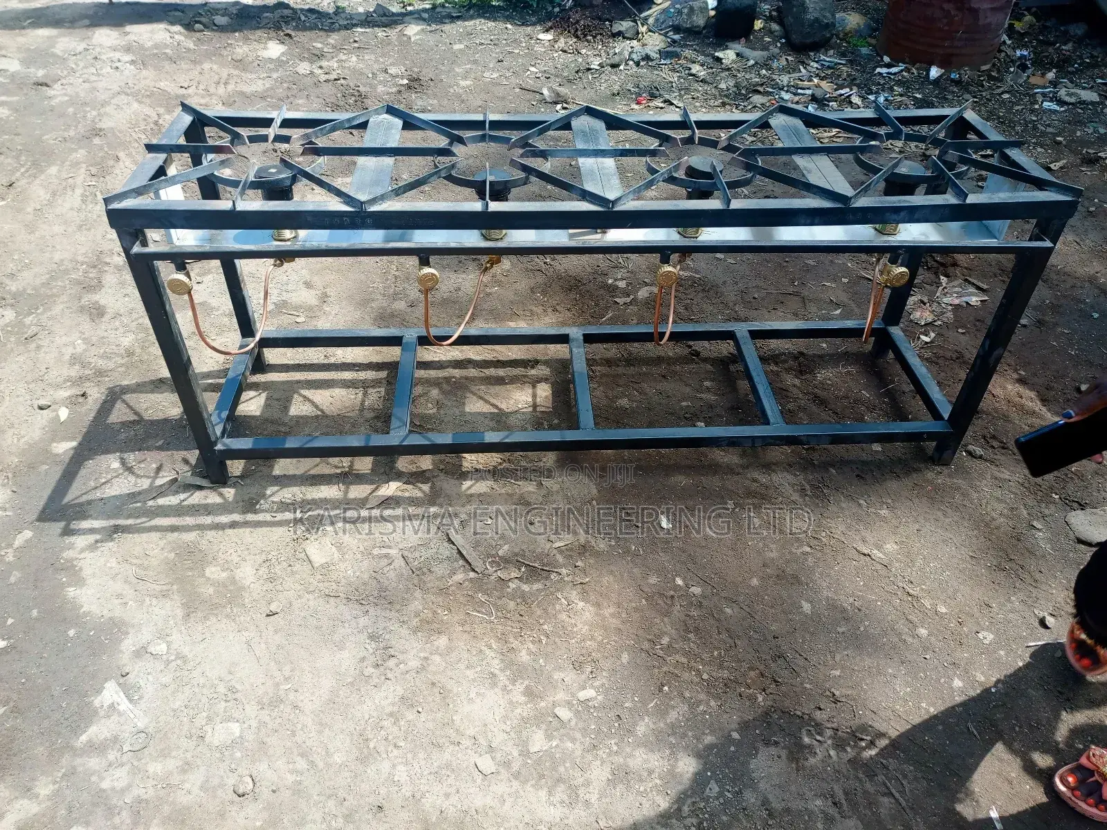 High Pressure Commercial Mild Steel 4 Gas Burner Cooker