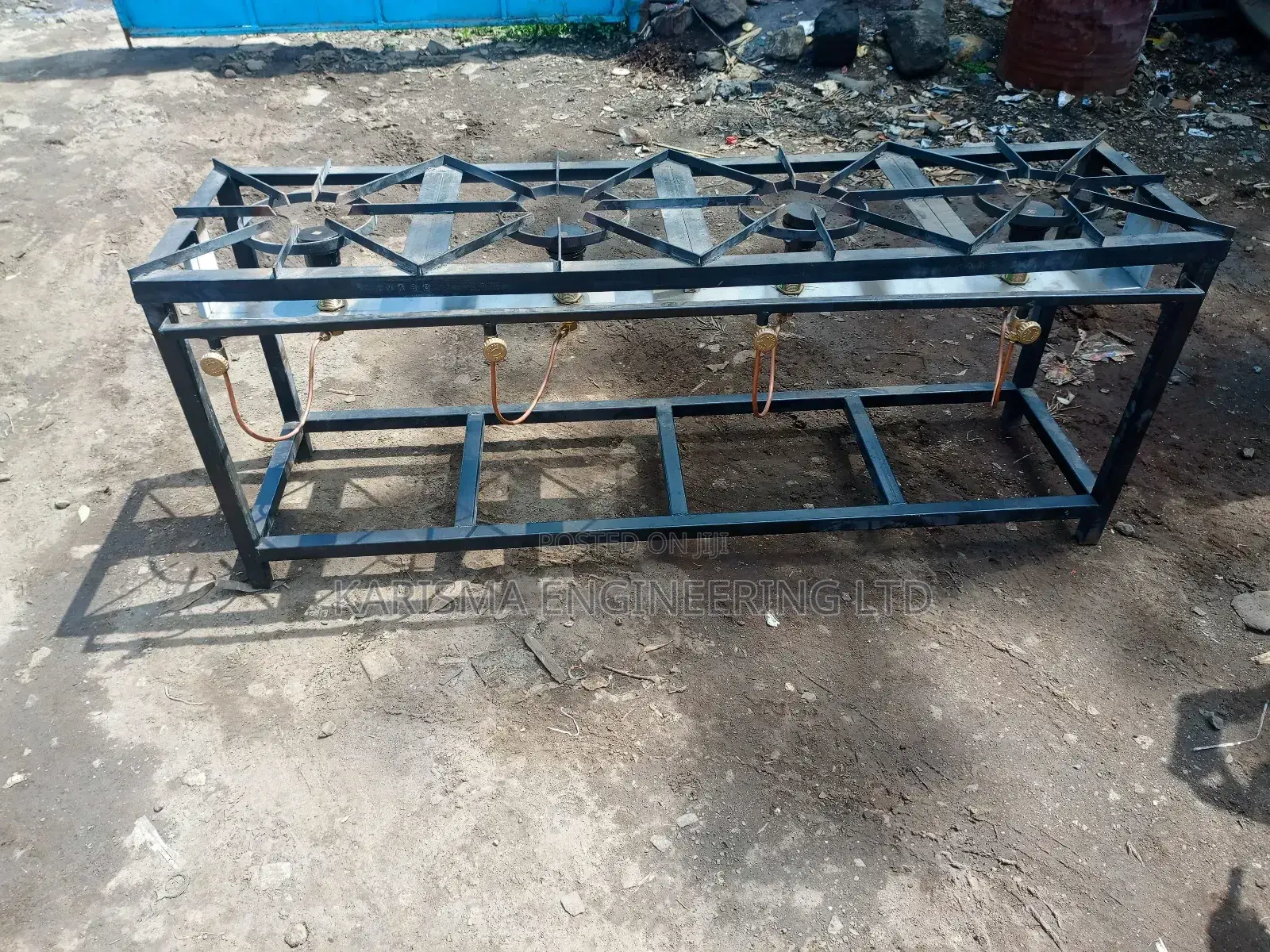 High Pressure Commercial Mild Steel 4 Gas Burner Cooker