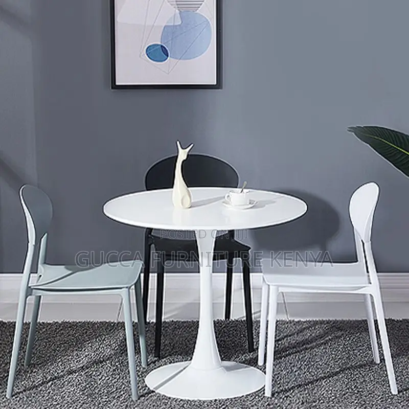 Dining Tables:White Round Marble Bedside Dining Table