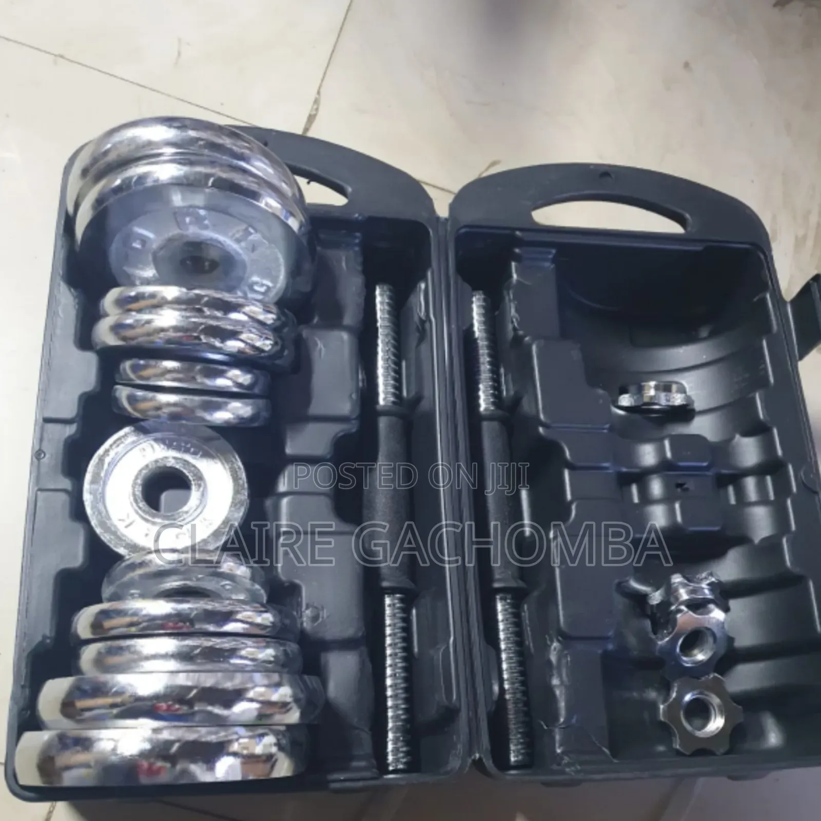 New 20kgs Chrome Dumbbells Set With Case