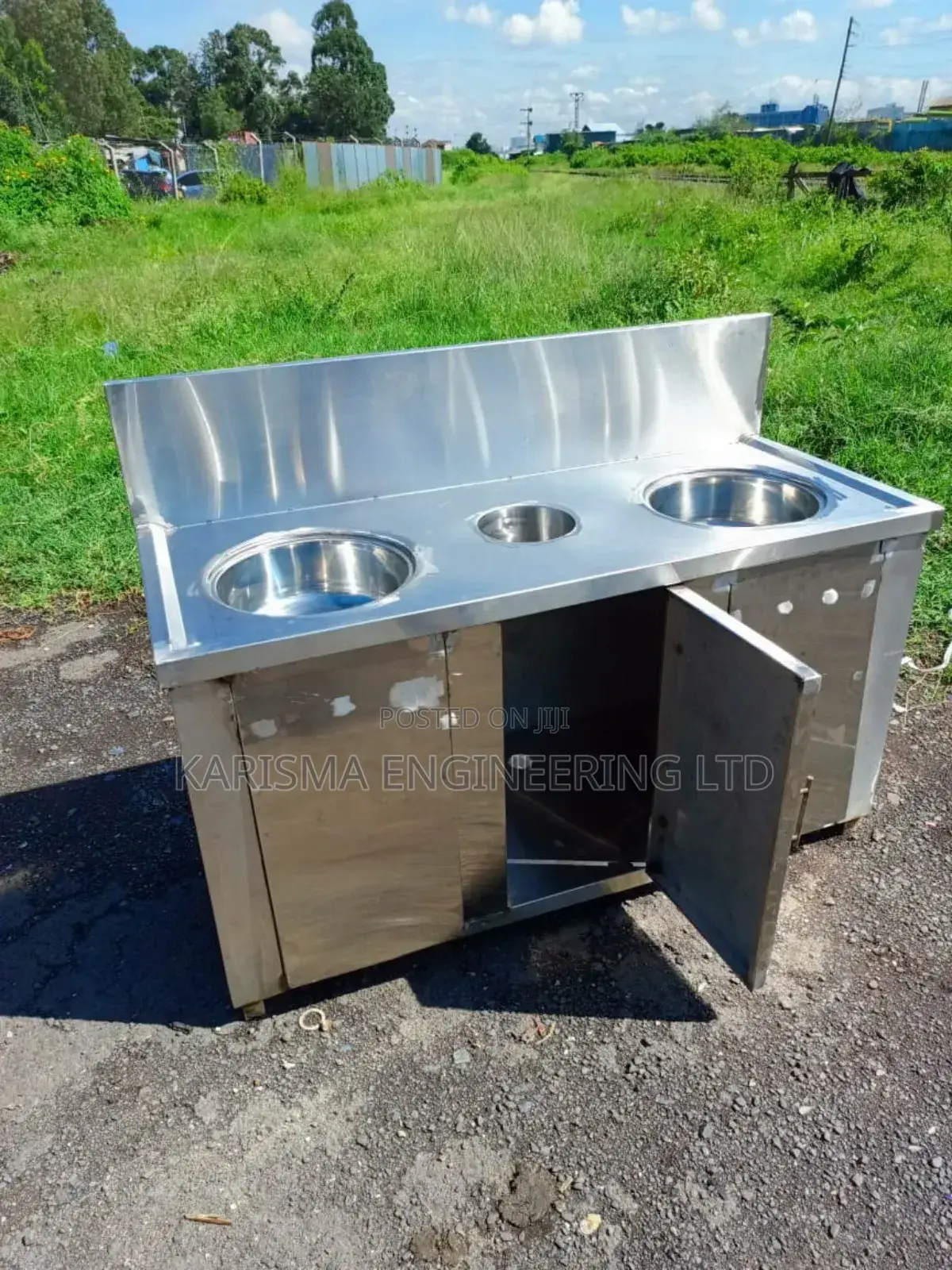 Commercial Stainless Steel Double Sluice Sink