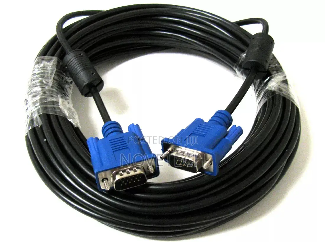 10m VGA Cable Male to Male PC Monitor TV LCD LED TFT Lead UK