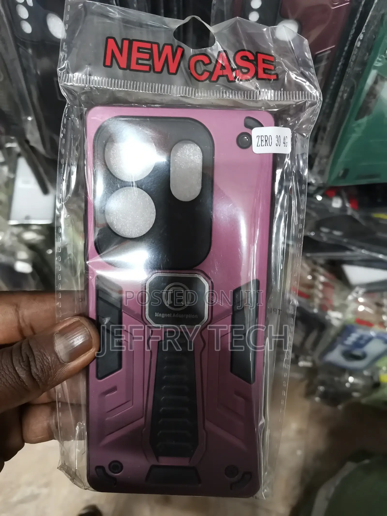 Infinix Zero 30 4G With Built-in Kickstand Case -Pink