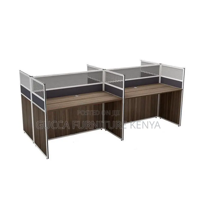 Workstation: The 4-Way Rectangular Brown Office Workstation