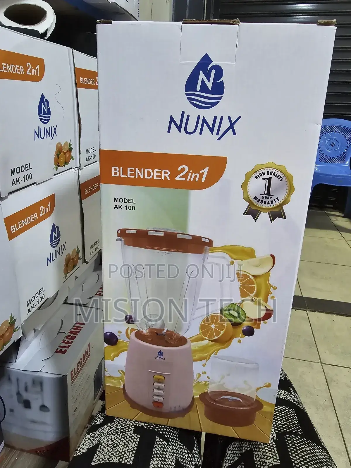 Nunix Blender 2 in 1 With Grinder Machine 1.5l Ak-100