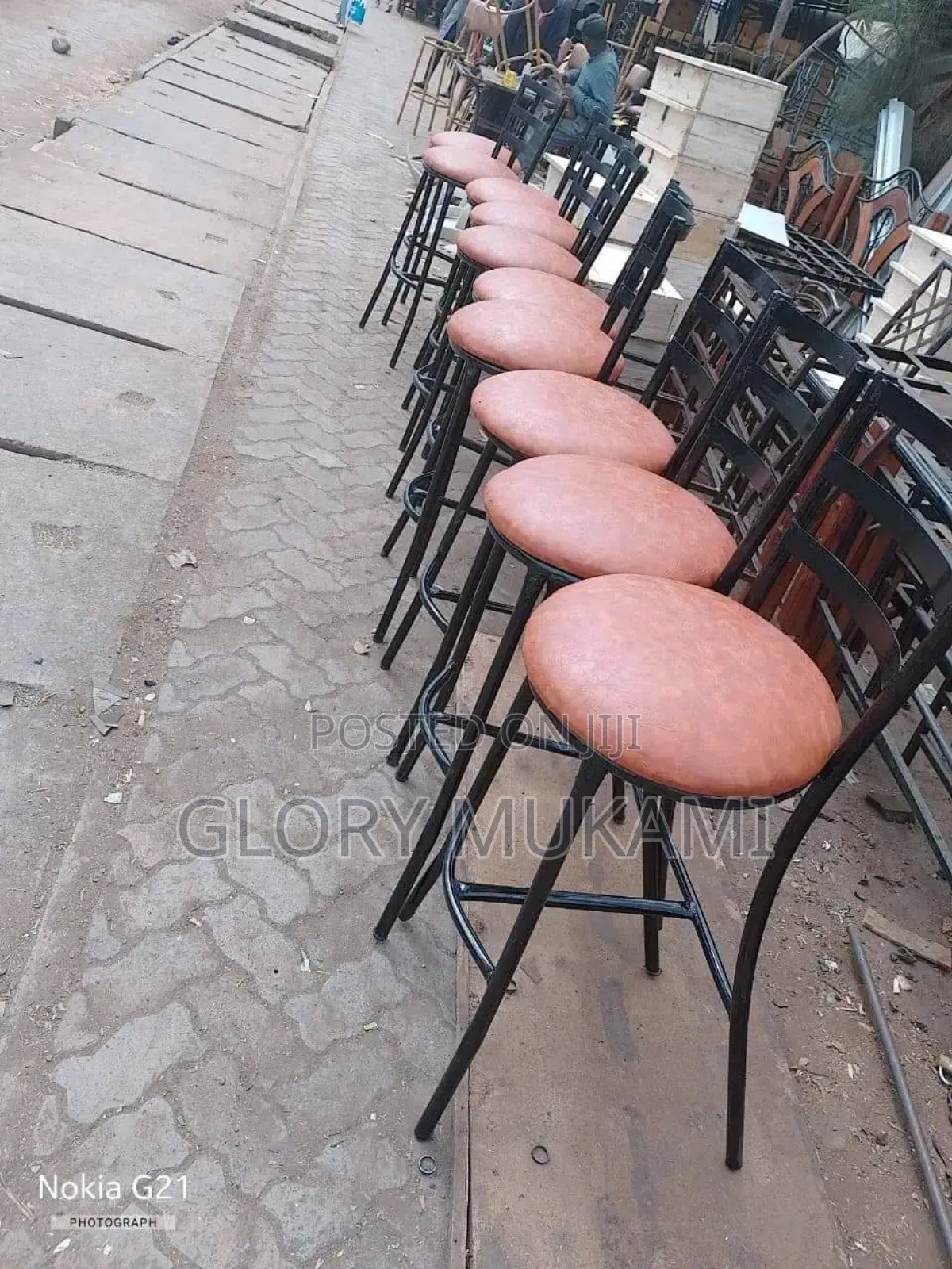 Brown High Sinatabu Restaurants and Bar Chairs