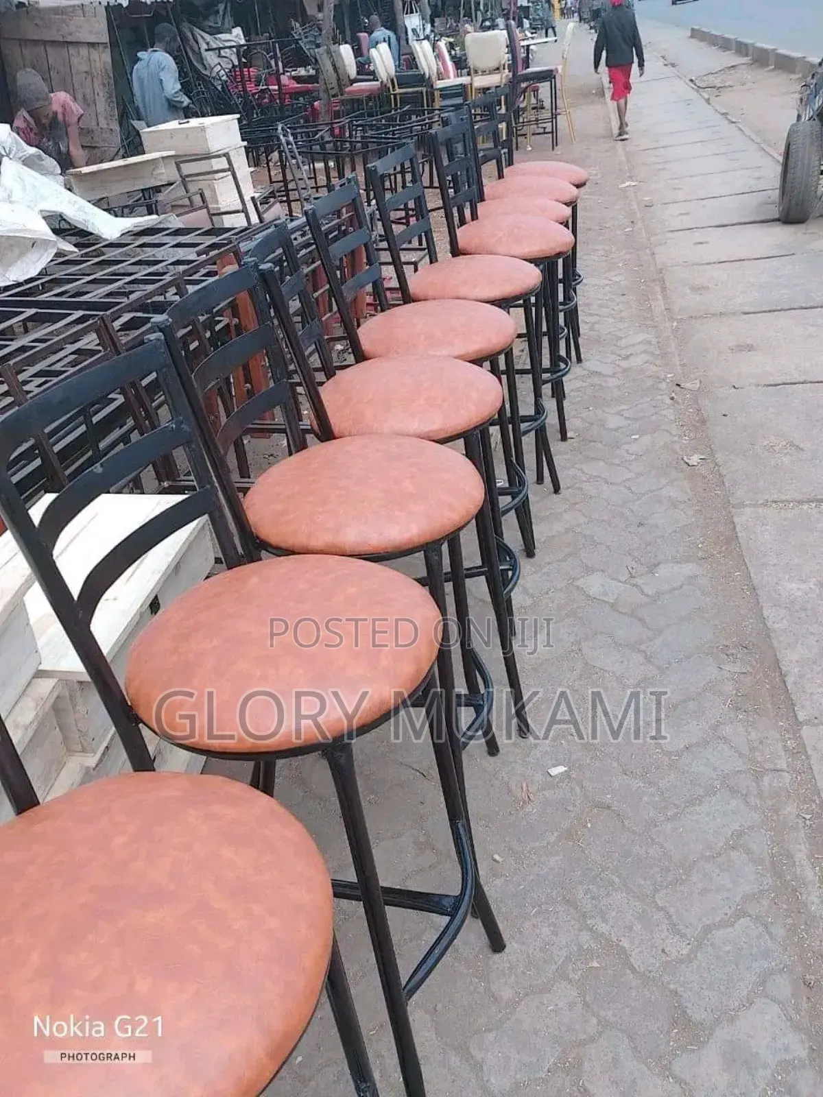 Brown High Sinatabu Restaurants and Bar Chairs