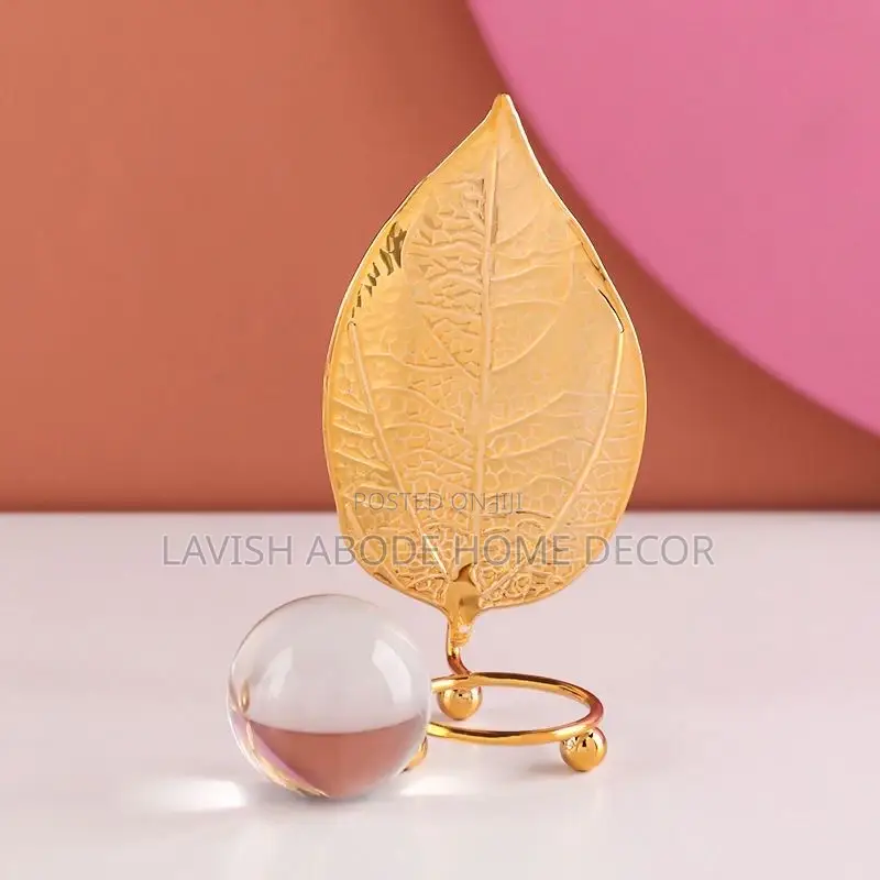 Leaf Decor With Crystal Ball - Home, Office, Hotel