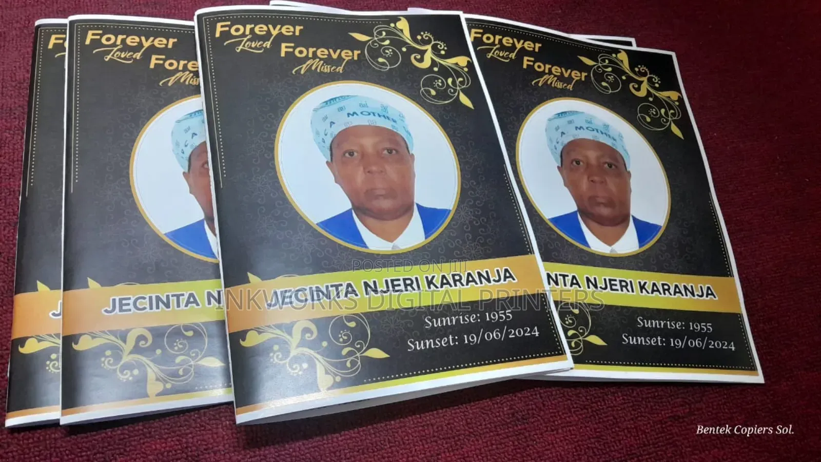 Burial Programme Printing Full Color