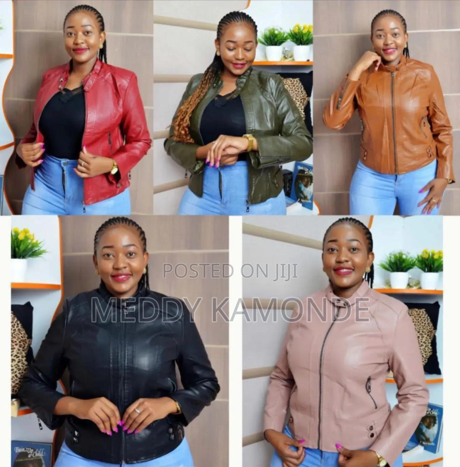 Designer Black/Maroon Leather Jacket