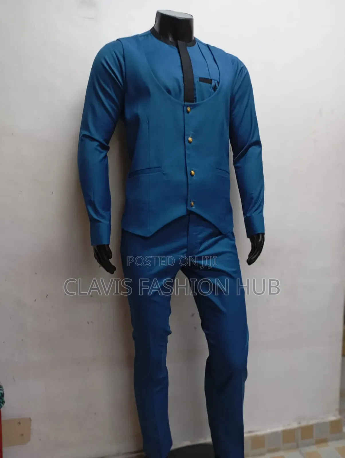 African Best 3 Pieces Men Suits(Shirt,Trouser Waistcoat)