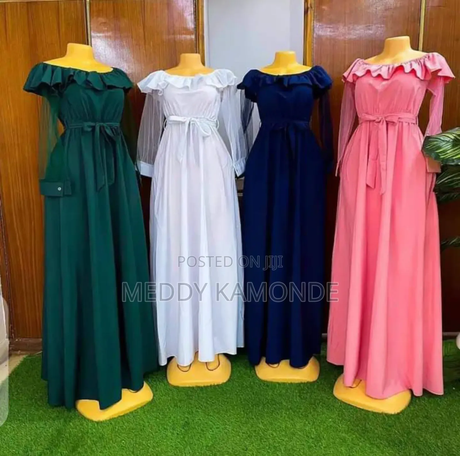 Pink/Black Wedding/Church Long Dresses