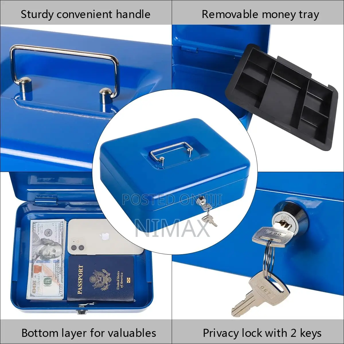 Cash Box 12"Inches Large
