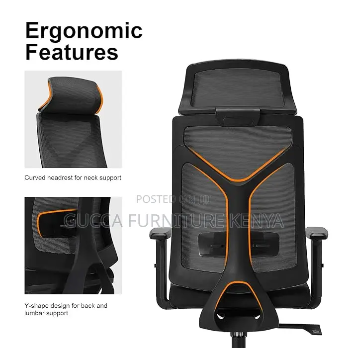Office Chairs: Ergonomic Modern Desk Chair With Headrest