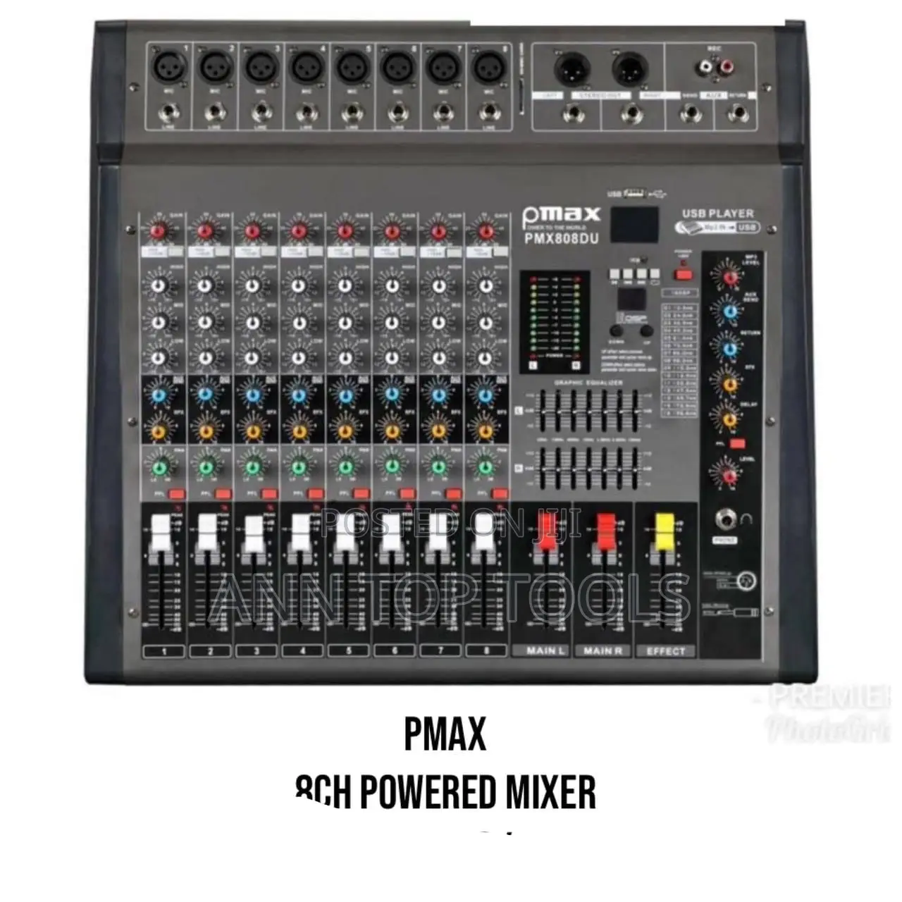 Pmax 8channel Powered Mixer