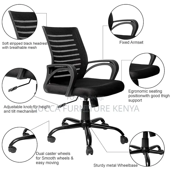 Office Chairs: Clerical Revolving Mesh Computer Office Chair