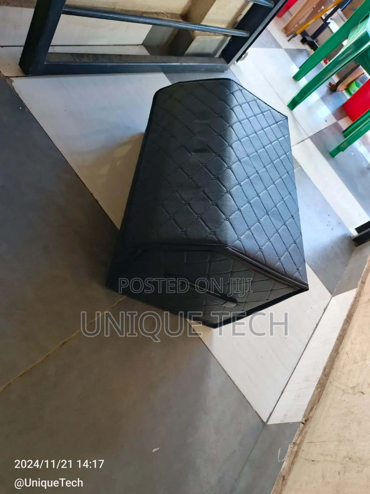 Premium Black Leather Boot Organizer
With Partitions