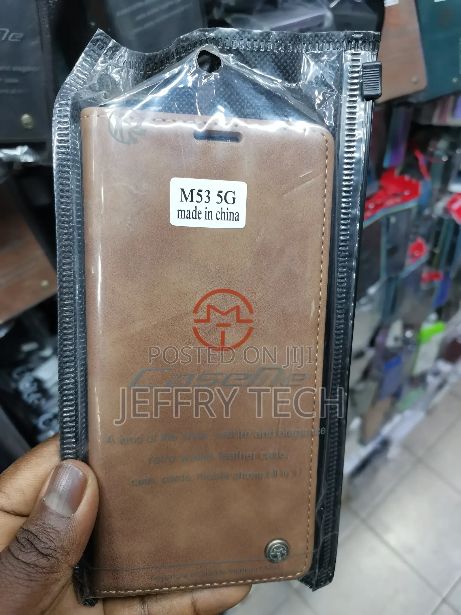 Flip Cover for SM M53 5g-Sm-M336b Core Leather Flip (Blue,