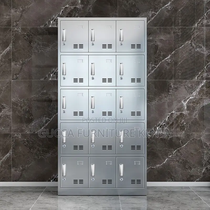 Cabinets:15-Door Locker Stainless Steel Staff Cabinet