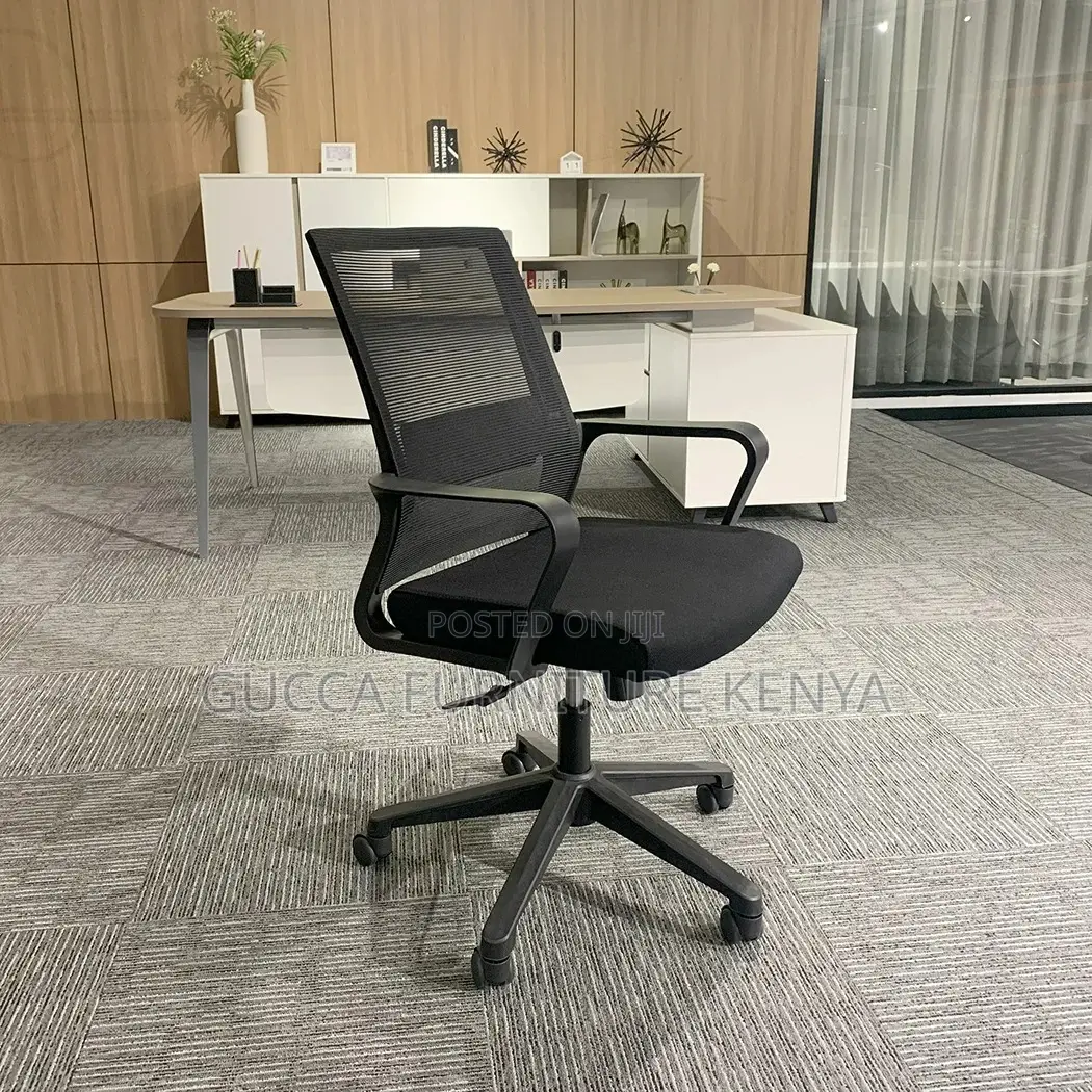 Office Chairs: Captain Mesh Medium Back Office Chair