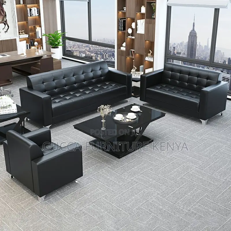Sofas:5-Seater Executive Reception Office Leather Sofa