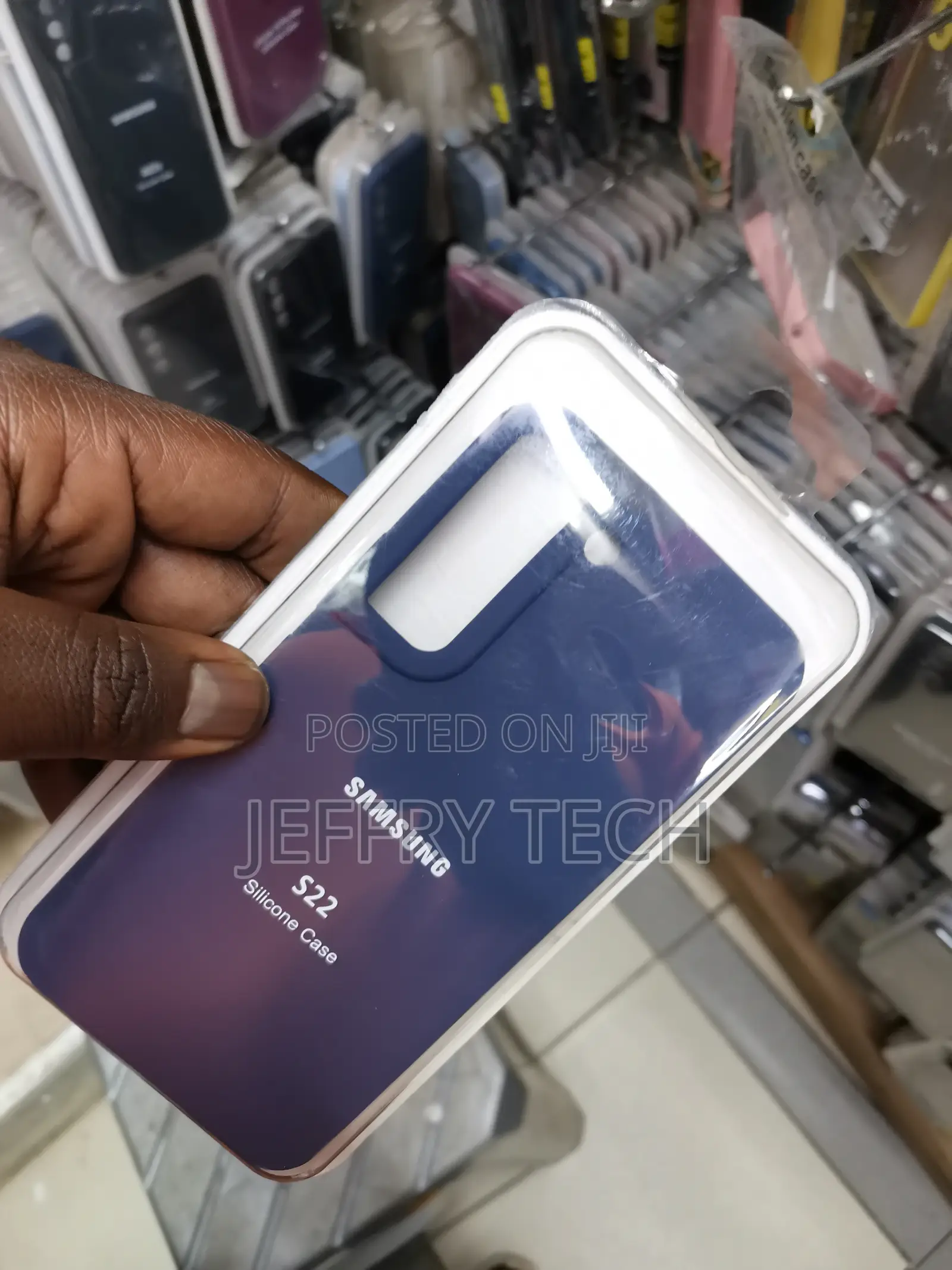 Samsung Galaxy S22 Soft Silicone Gel Rubber Case-Navy Blue