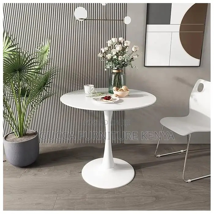 Dining Tables: Mid-Century Round Pedestal Dining Table