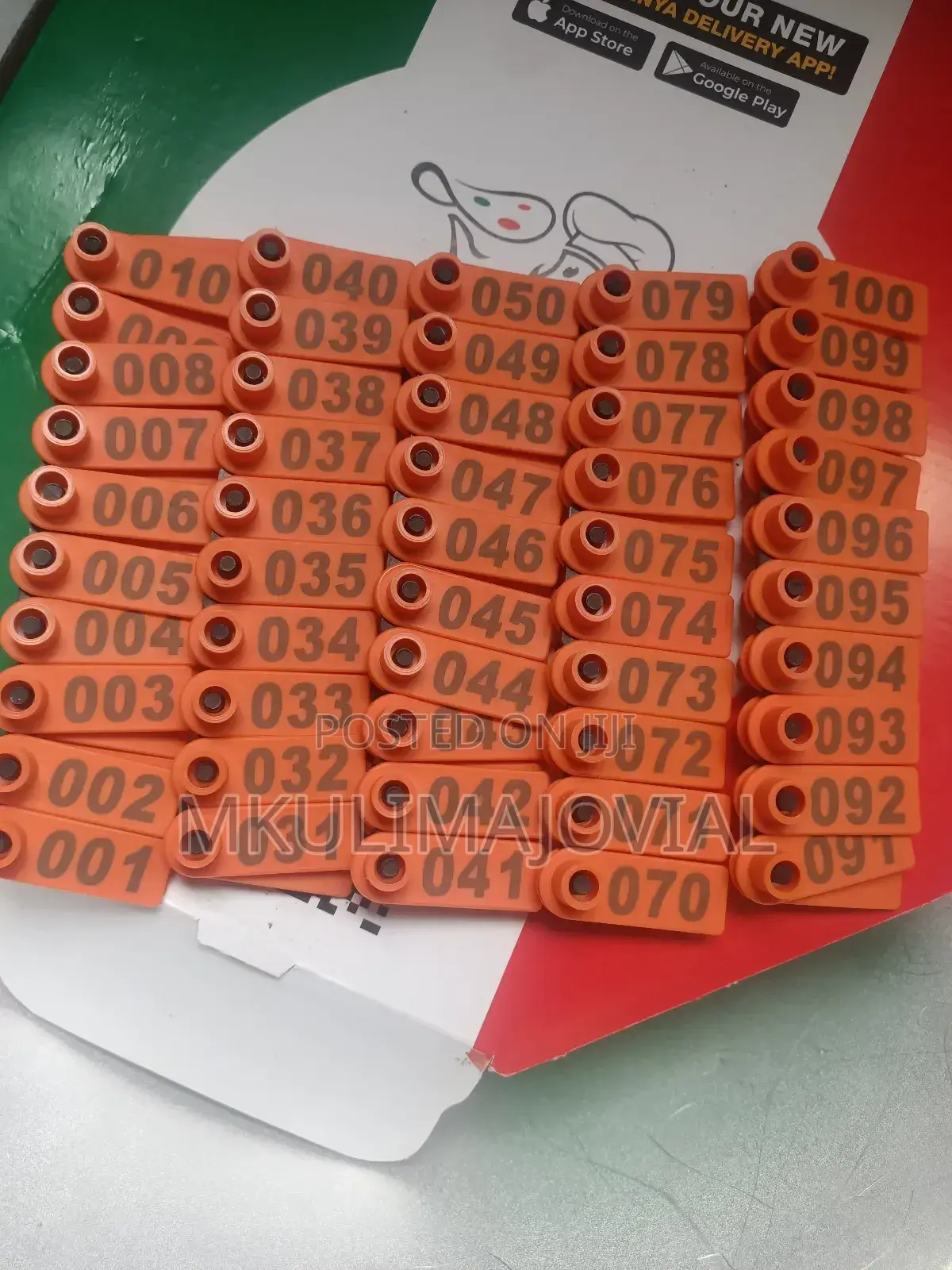 Sheep/Goat Numbered {100pcs}