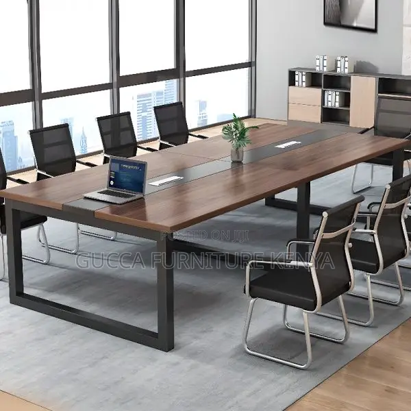 Boardroom Tables:2.4 Meters Wooden Top Boardroom Table