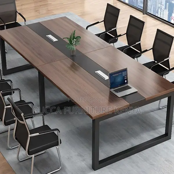 Boardroom Tables:2.4 Meters Wooden Top Boardroom Table
