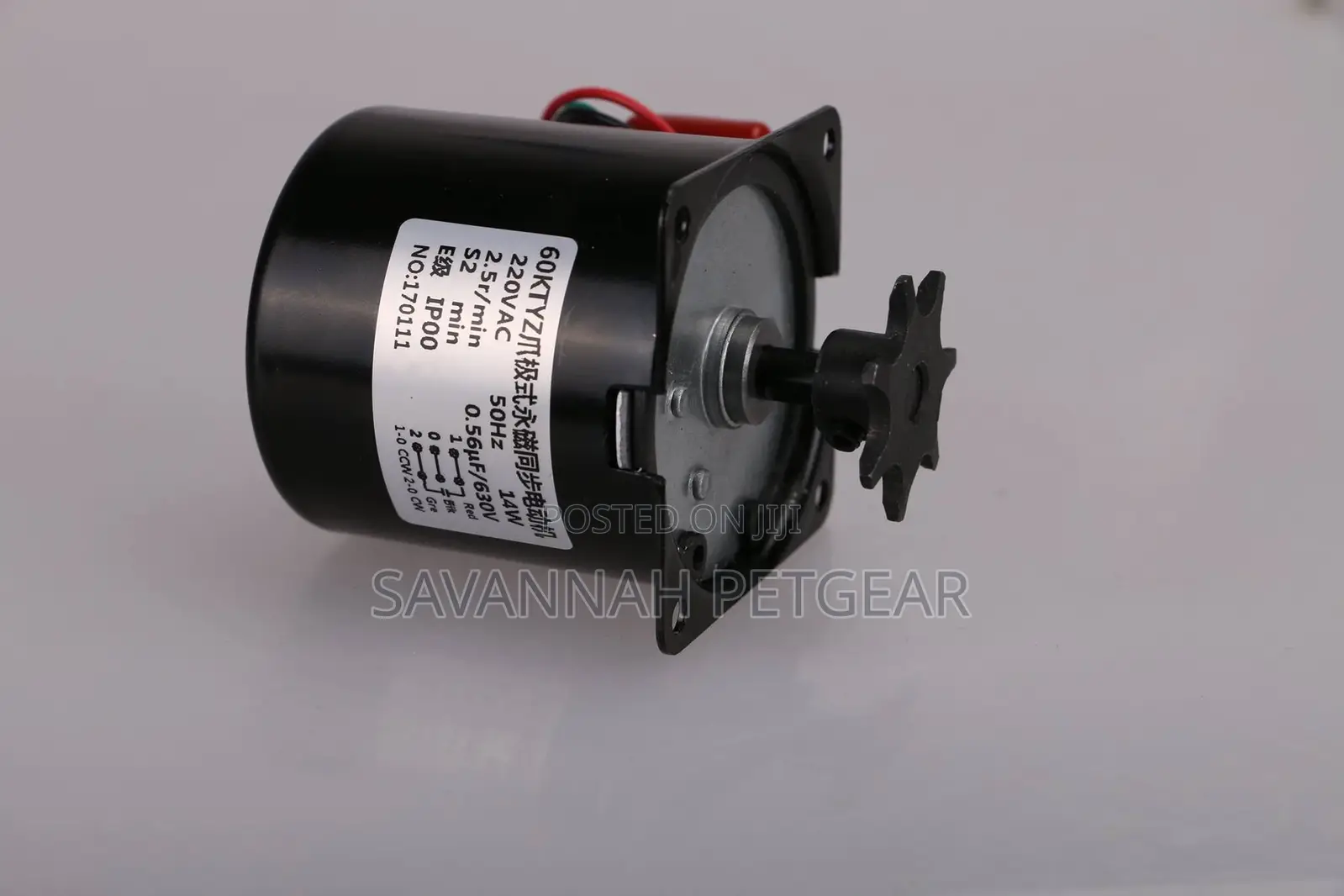 Egg Turner Motor Incubator Engine Reversible + Gear Wheel