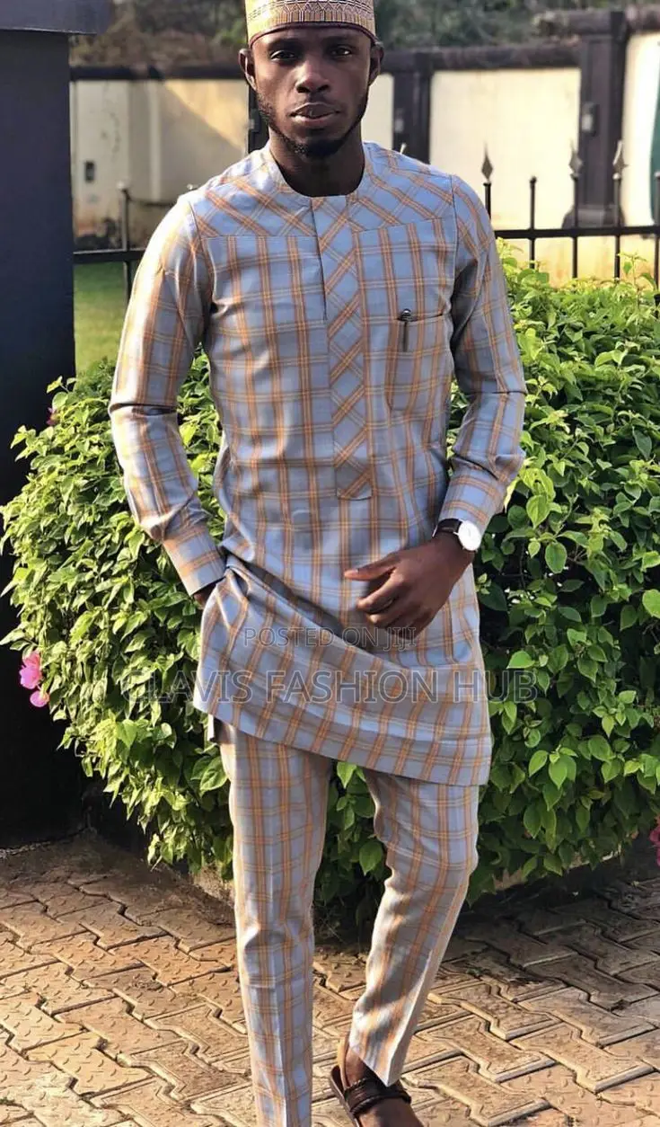 Checked Senator Suits for Grooms Men