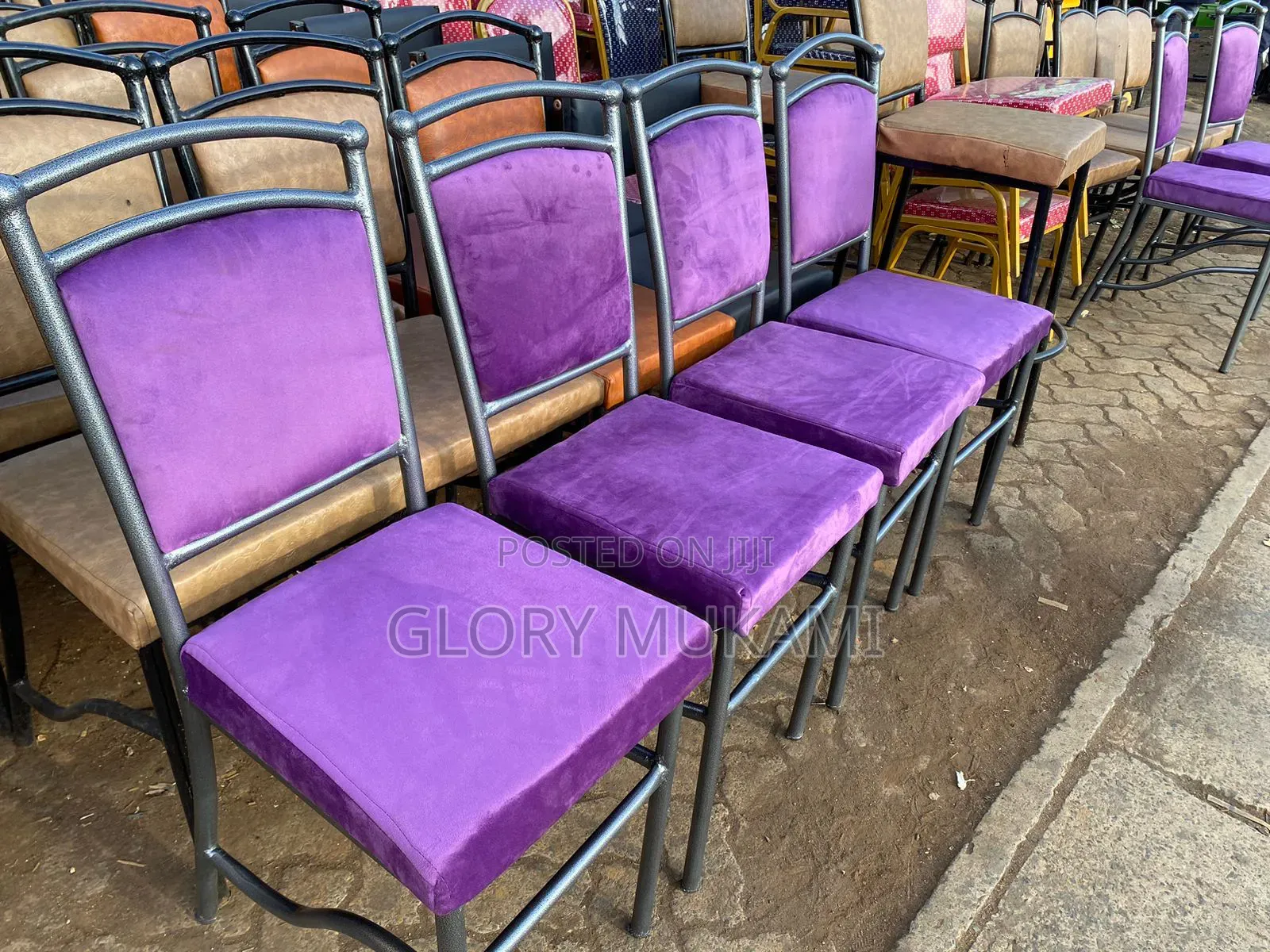 Restaurants and Bar Purple Velvet Chair