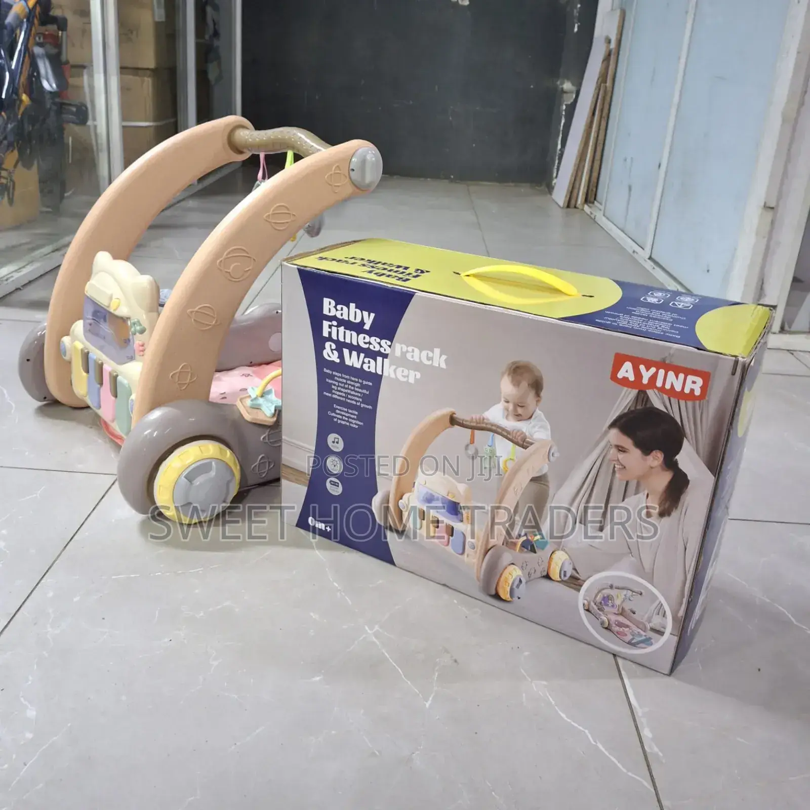 *Push Walker With Piano Playmat