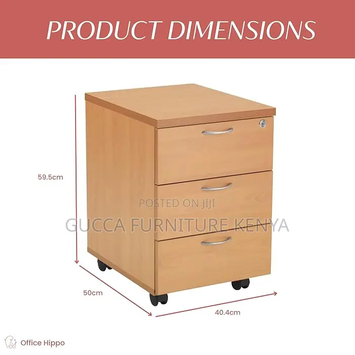 Cabinets: Office 3 Drawer Mobile Pedestal Storage Cabinet