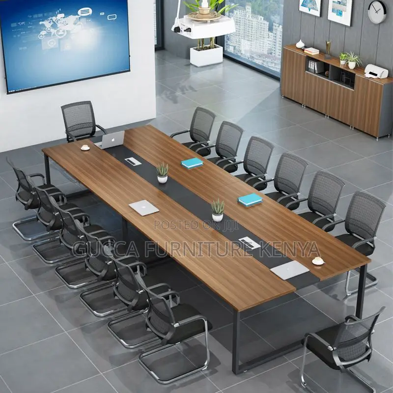 Boardroom Table:2.4M Rectangular Engineered Wood Officetable