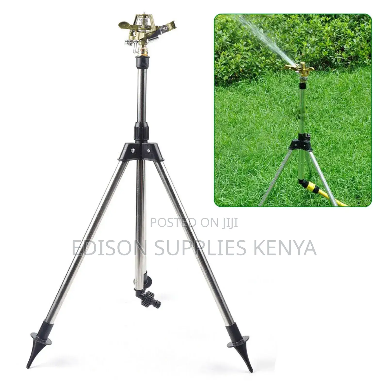 Tripod Sprinkler Stand Spike Stand Metallic Jet Sprinkler