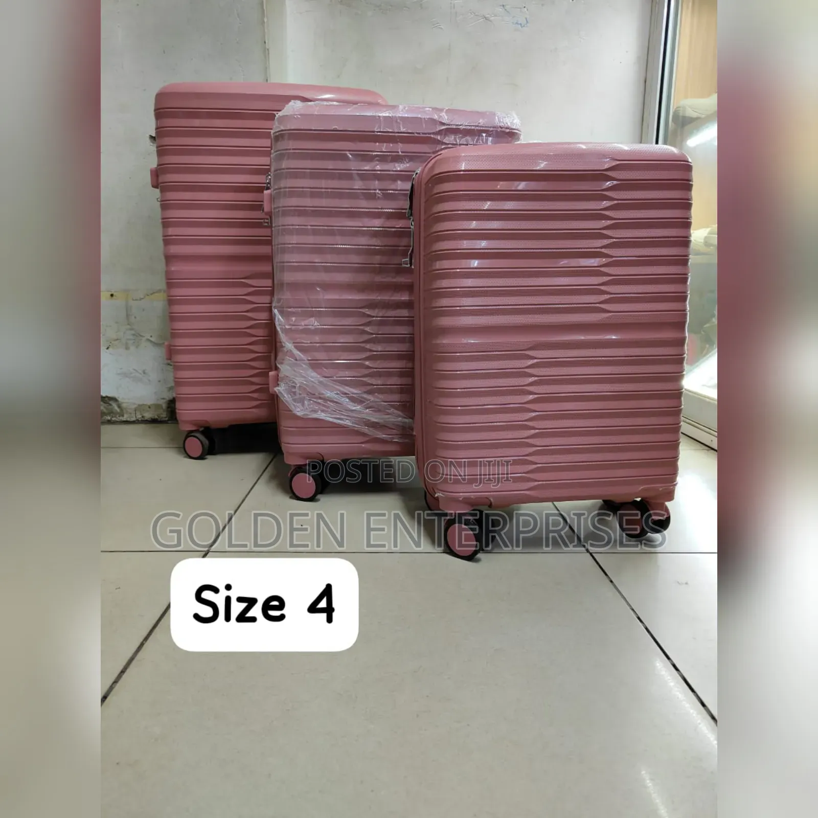 3 in 1 Unbreakable Double Zip Rubber Suitcase, Size4
