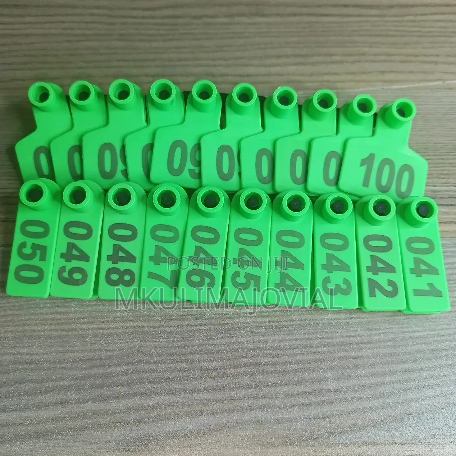 Cow/Sheep/Goat Eartags Plastic Green