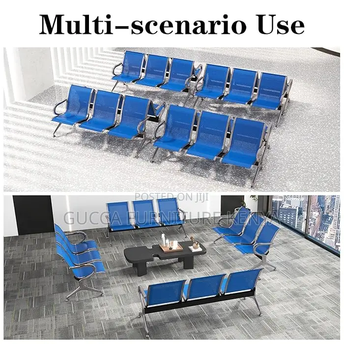 Benches:3-Seater Steel Hospital Reception Quest Bench